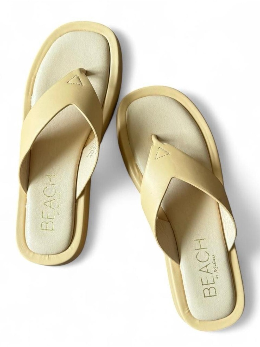 Matisse Yellow Padded Platform Thong Sandals